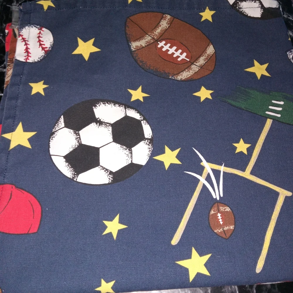 Sports Theme Canvas Shower Curtain 70 X 72